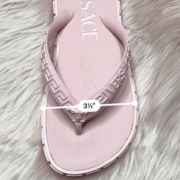 VERSACE Pink Grecian Medusa Logo Platform Beachy Pool Sandals Slides 6 35 36 - Picture 14 of 14